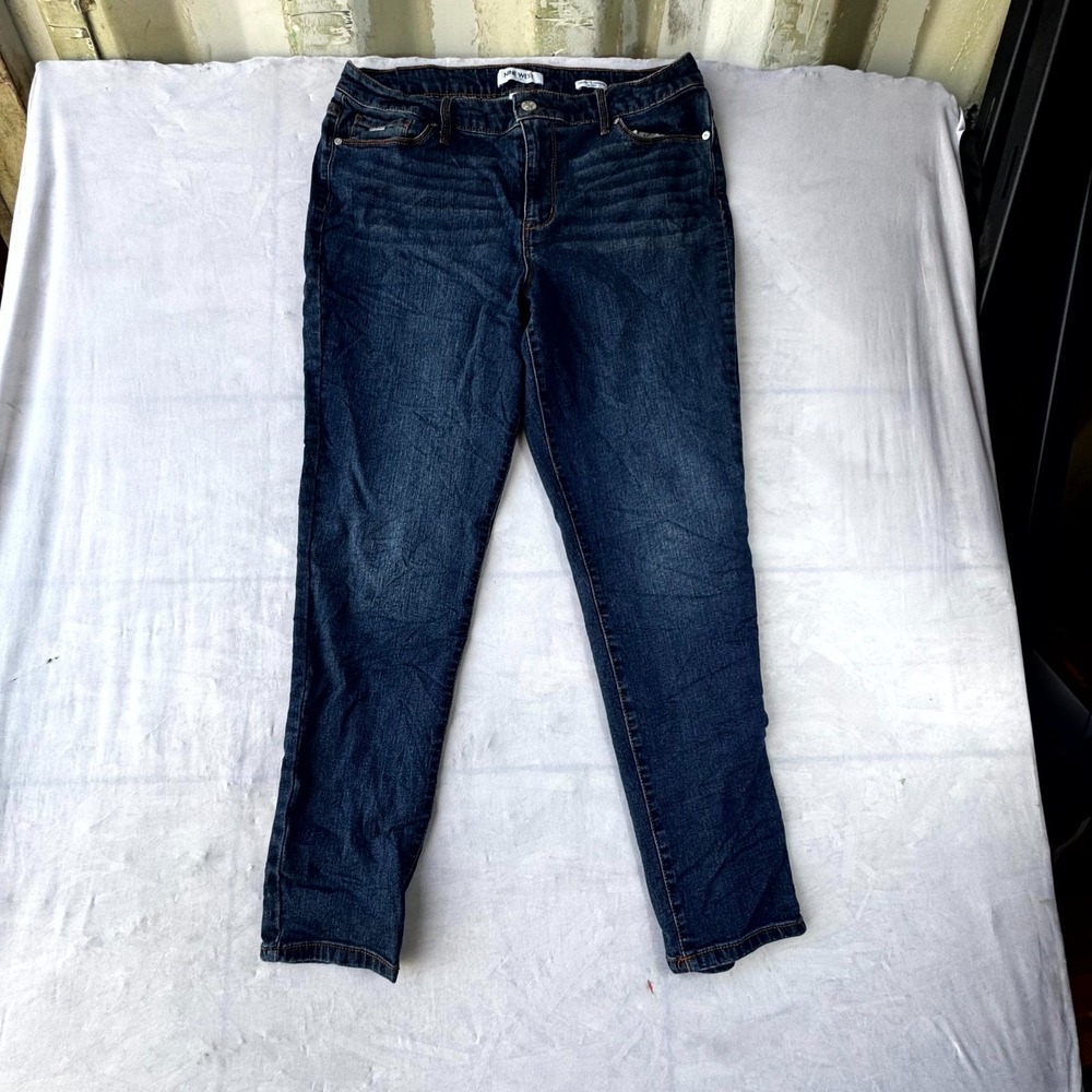 Nine West Cigarette High Rise Skinny Jeans Women 12 Blue Denim Streetwear Casual